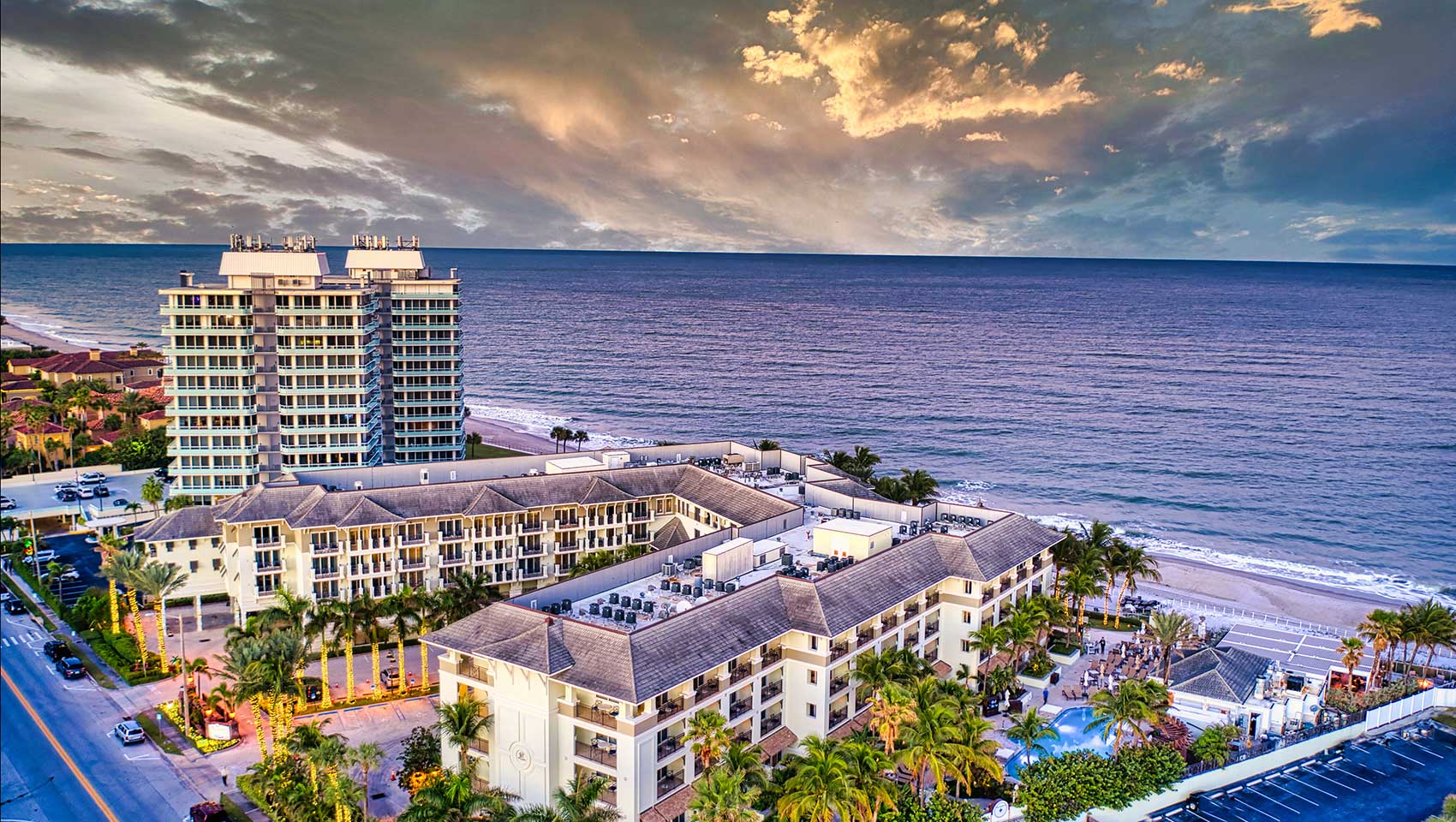 Aerial view of Kimpton Vero Beach Resort and Spa with view of ocean