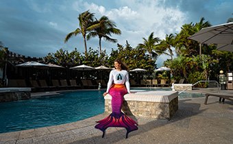 Mermaid by the pool