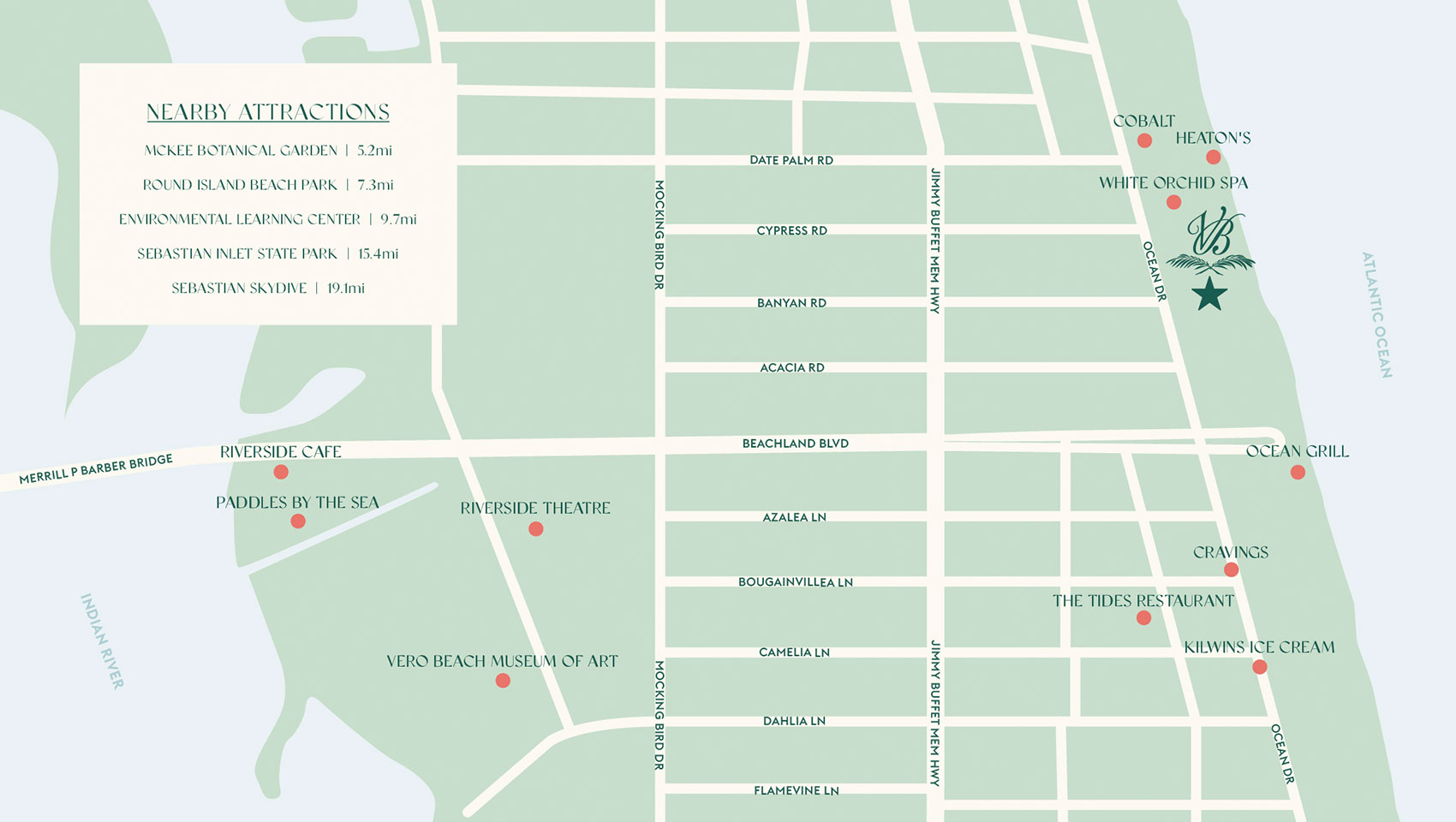 Kimpton Vero Beach Hotel & Spa area map